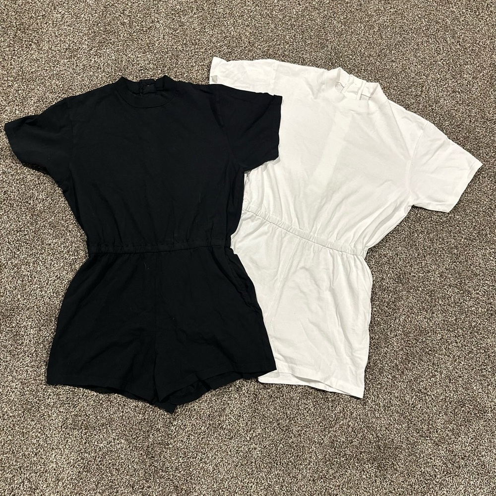 LA Apparel Romper Bundle – Black & White – Women’s XS/ 2-Piece Set